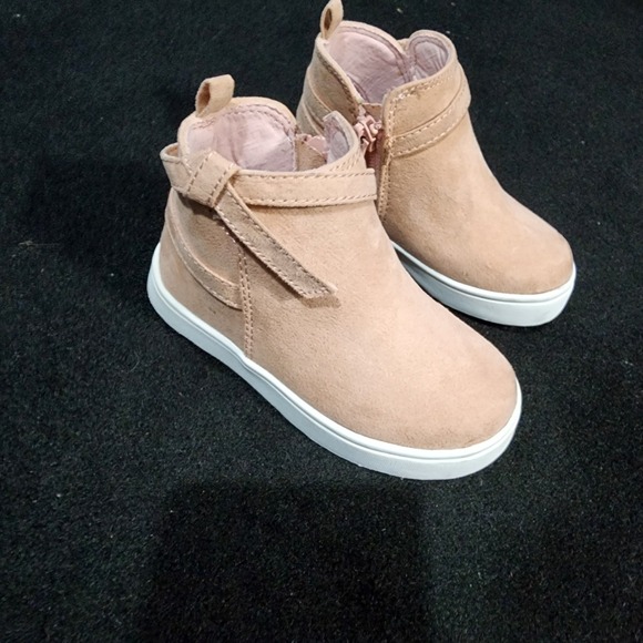 Dr. Scholl's Other - Dr Scholls Kids Boots Tan Suede Zip Side Ankle‎ Booties Size 7